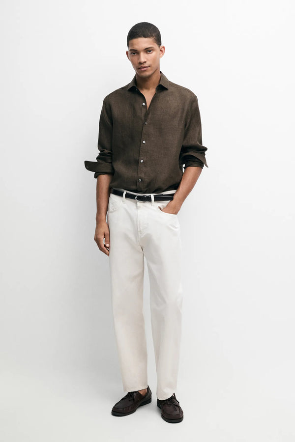 Brown Linen Shirt